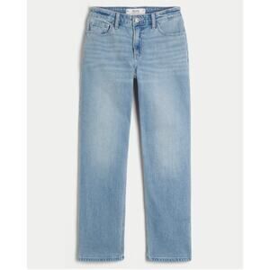 Hollister Ultra High Rise Vintage Straight Light Wash Denim Jeans Size 26